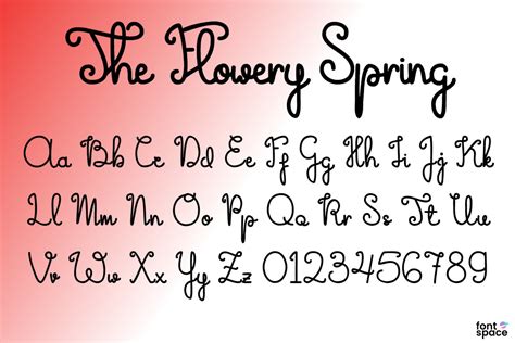 The Flowery Spring Font | haidishabrina | FontSpace