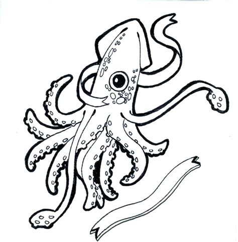 Giant Squid Coloring Page at GetDrawings | Free download