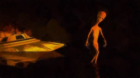 Alien Crash Painting by Esoterica Art Agency | Fine Art America