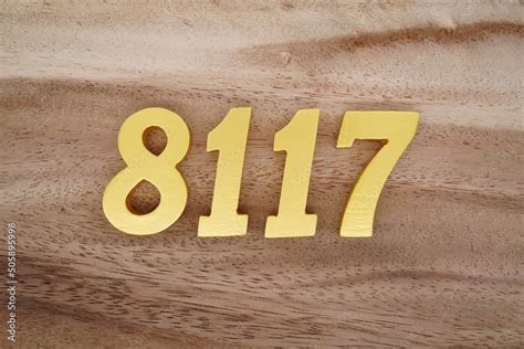 Number 8117 is made of 1 cm thick teak, painted gold on top of real ...
