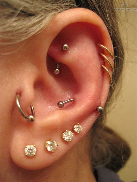 Triple Forward Helix Piercing