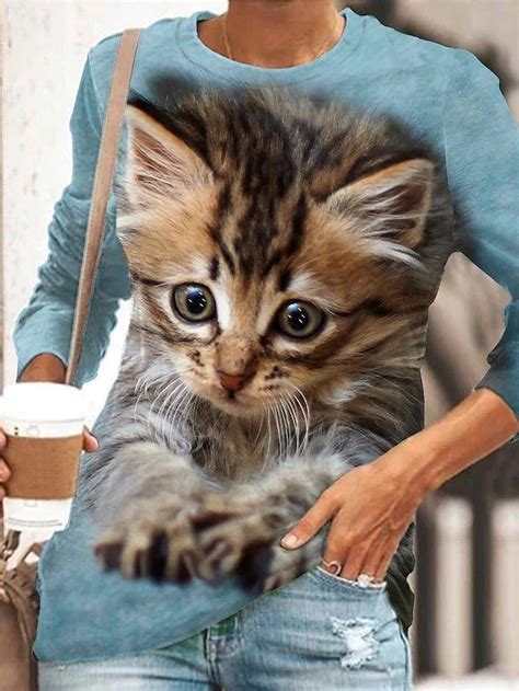 Женская футболка | T shirts for women, Cat painting, Cat fashion