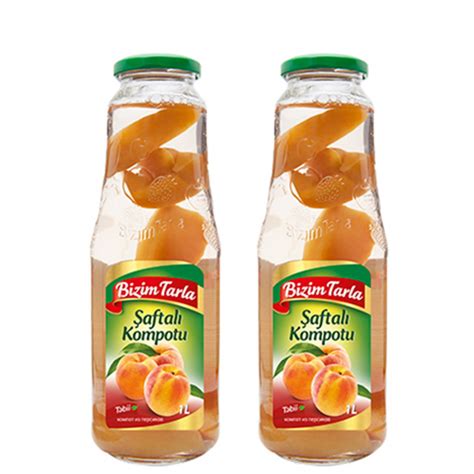 Bizim Tarla 1lt Saftali Kompotu