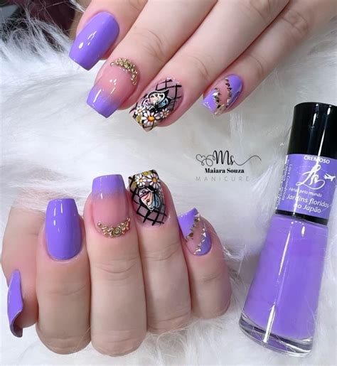 Ideia De Decoração De Unha - Ideia de Decoração de Unhas com Esmaltes de Duas Cores