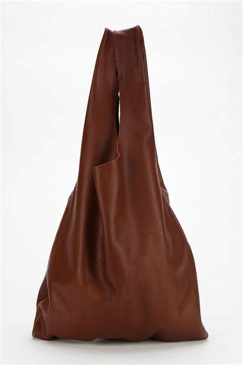 baggu leather shopper tote bag urban outfitters baggu leather bags