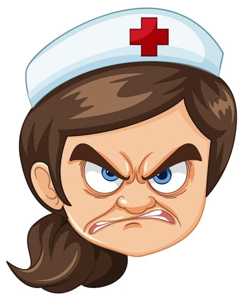 Premium Vector | Angry Nurse Cartoon Illustration