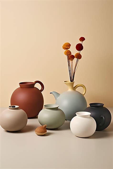 Small Ceramic Vases With Small Teapot Background Wallpaper Image For ...