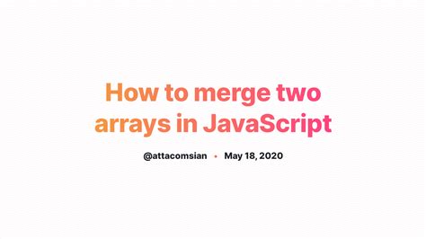 merge  arrays  javascript