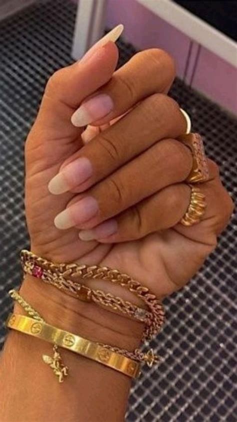 Long Natural Nails | Cute jewelry, Long natural nails, Gold bracelet