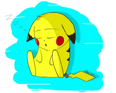 Sleeping Pikachu by Kaggykins on DeviantArt