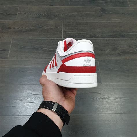 Купить кроссовки Адидас | Adidas Drop Step Low White Red в интернет ...