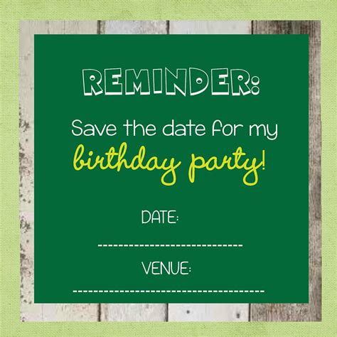 Save the Date Cards for Birthday Save the Date Templates Free ...