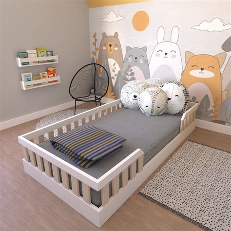 Cama Infantil Montessoriana Solteiro Cori Yescasa | MadeiraMadeira