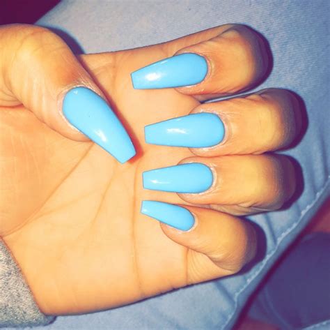 Stunning Blue Acrylic Nails