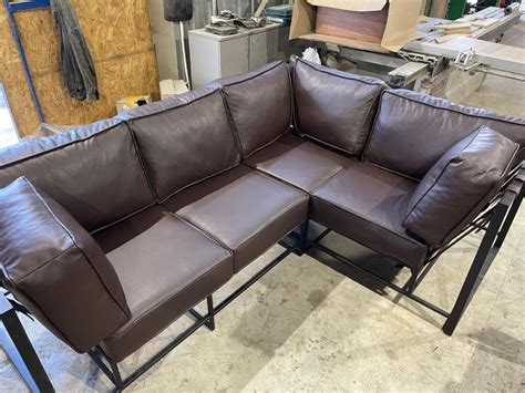 Купить диван лофт угловой 2400ш1800г800в450с, кожзам - конзас 10 brown ...