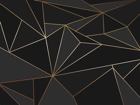 Black And Gold Geometric Wallpaper