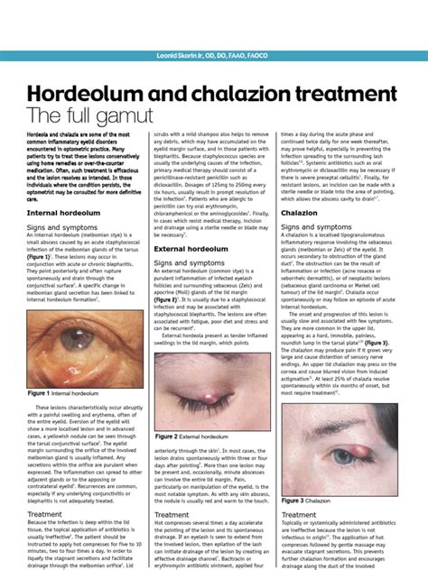 Hordeolum and Chalazion Treatment | Health Sciences | Wellness