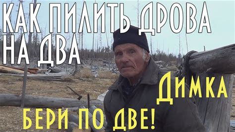 Как пилить дрова на два, рациональная пилка дров в тайге - YouTube