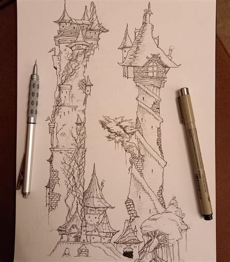 tangled tower drawing 5