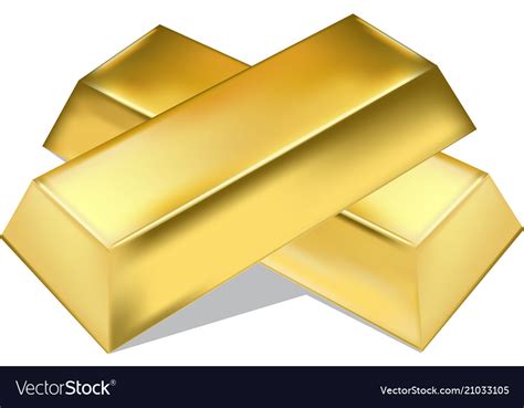 Gold bar Royalty Free Vector Image - VectorStock