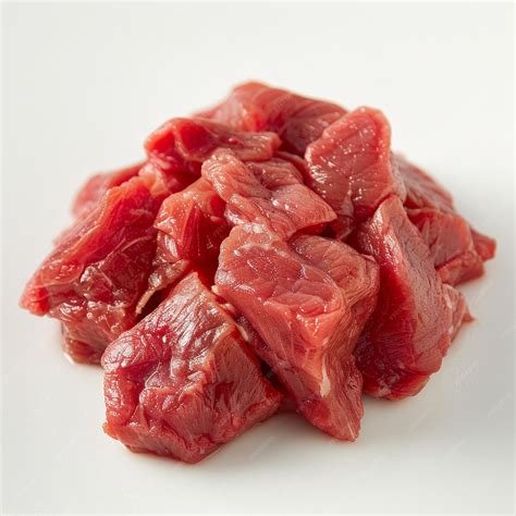 Raw meat isolated on white high depth of field all in focus | Premium