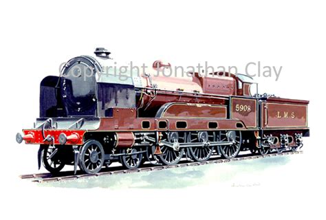 Jonathan Clay Transport Art | LNWR Rebuilt Claughton 4-6-0 No. 5908