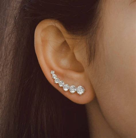 Срібні сережки з фіанітами - Dadiverin Jewelry