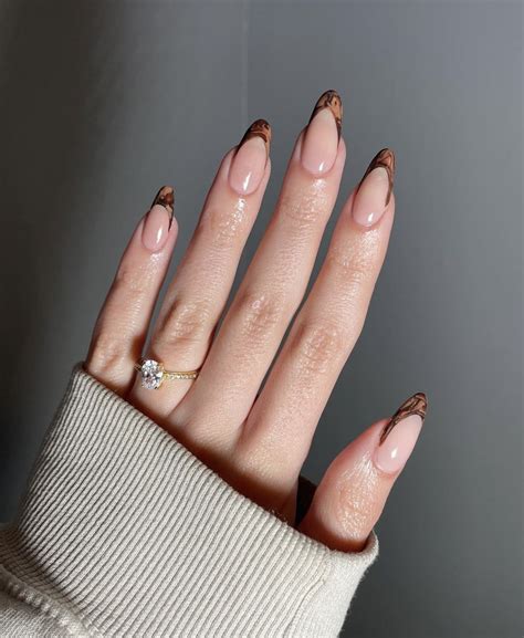brown nails ideas 8