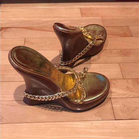 Vicini | Shoes | Gorgeous Vicini Gold Chain Shoes Sz 38 | Poshmark