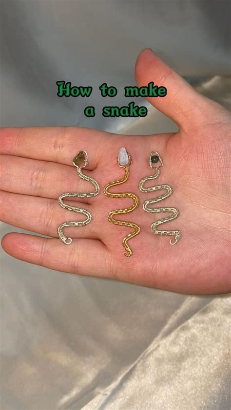 How to make a snake out of wire, snake wire ring, snake pendant, wire ...