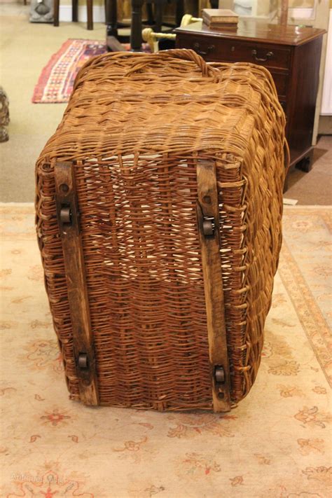 antiques atlas large wicker log basket
