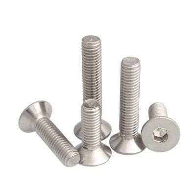 Stainless Steel 316 Flat Head Screws Hex Drive - WKOOA