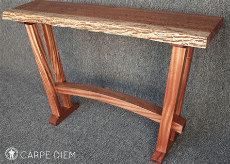 box handcrafted carpe diem  edge entry table