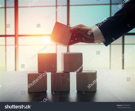 building blocks finance images stock  vectors