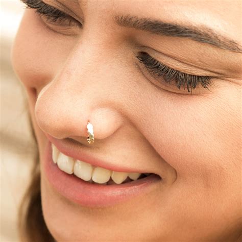 Indian Nose Ring Gold Nose Ring Tribal Nose Ring Unique | Etsy