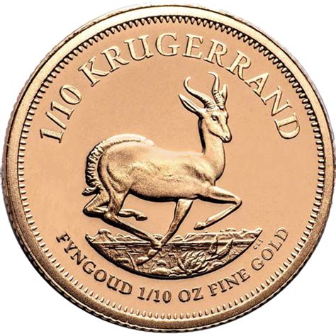 Pre-Owned South African Krugerrand 1/10oz Proof Design Gold Coin ...